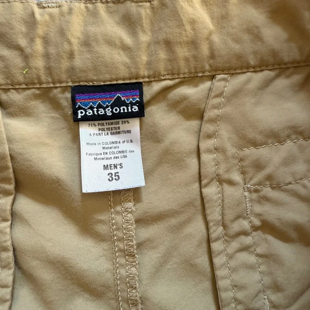 Patagonia Gi III Pants Mens 35 Tan Khaki Hiking Outdoor Travel Performance - Picture 4 of 11